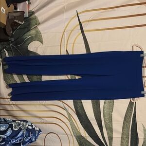 Fashion Nova Long Elegant Blue Women's Stretch Dress Pants